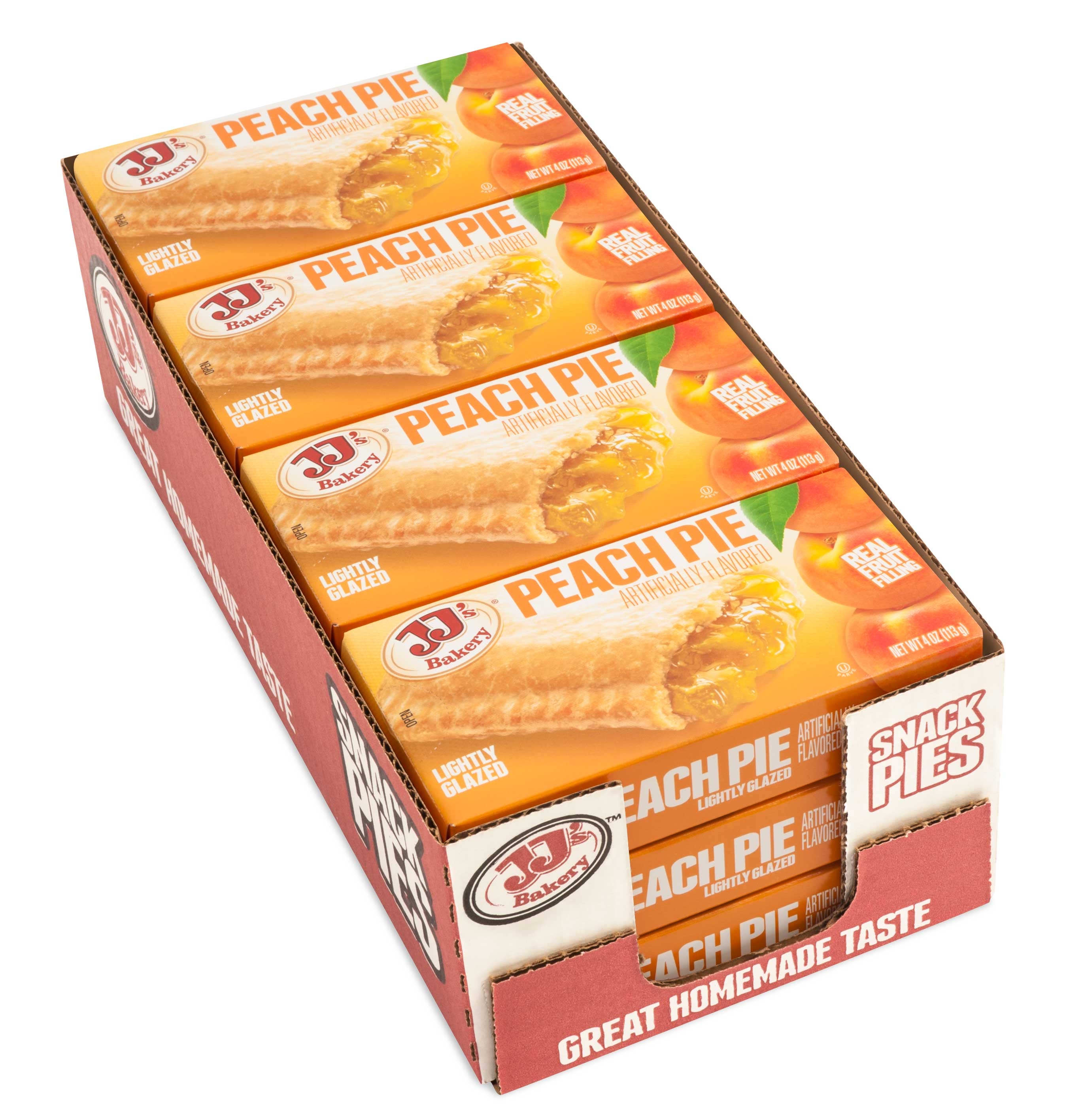 JJs Bakery Peach Pie Dessert -- 48 per case.