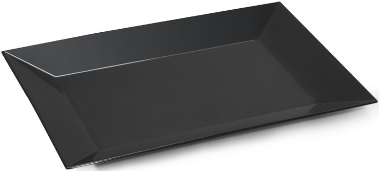 GET Enterprises Bake and Brew Melamine Black Tray, 24 x 18 inch