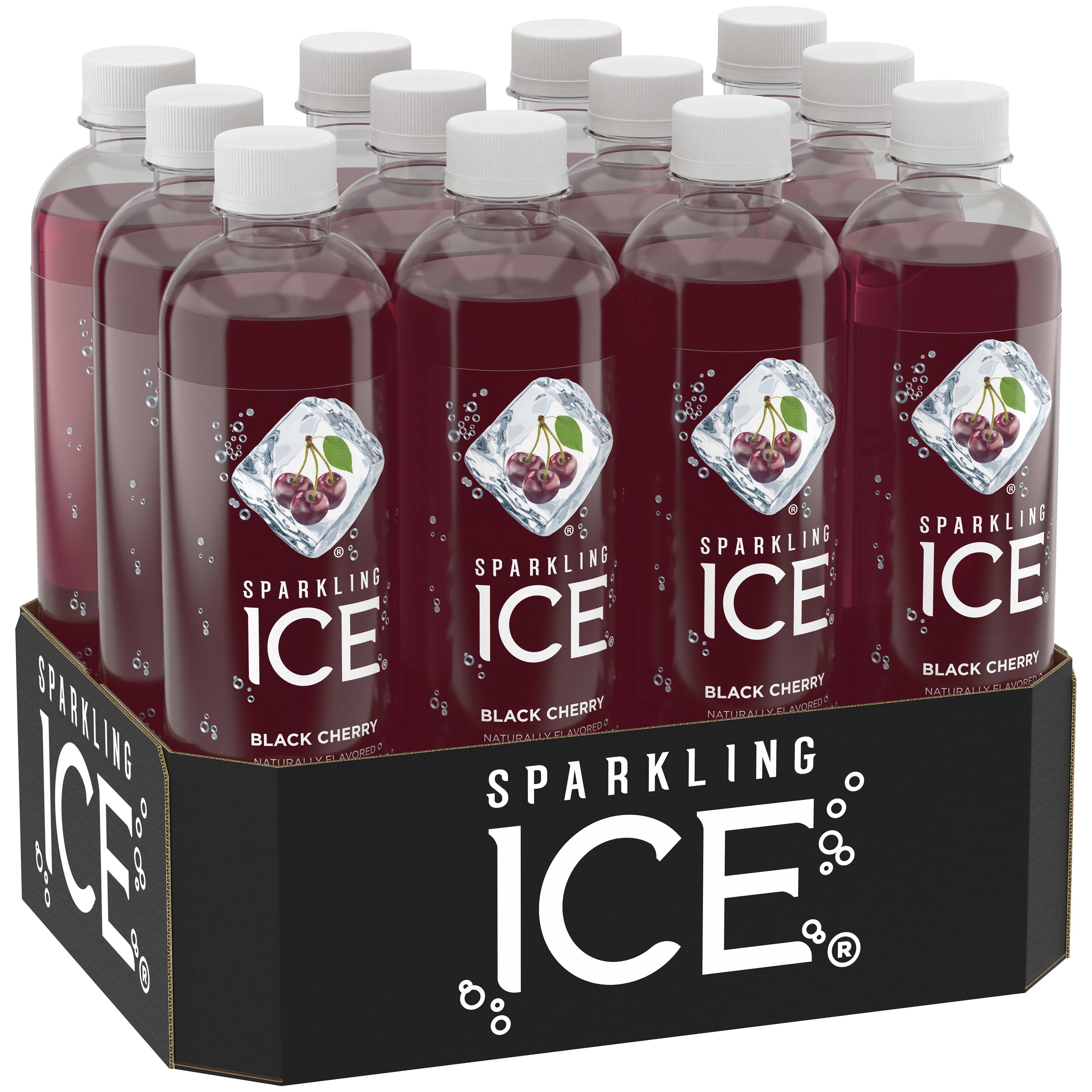 Sparkling Ice Black Cherry Sparkling Water, 17 Ounce -- 12 per case.