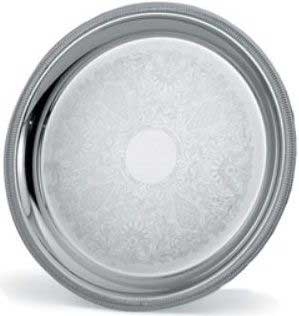 Vollrath Elegant Reflections Round Serving Tray, 12 3/8 inch