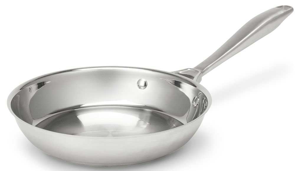 Intrigue Stainless Steel Natural Finish Fry Pan