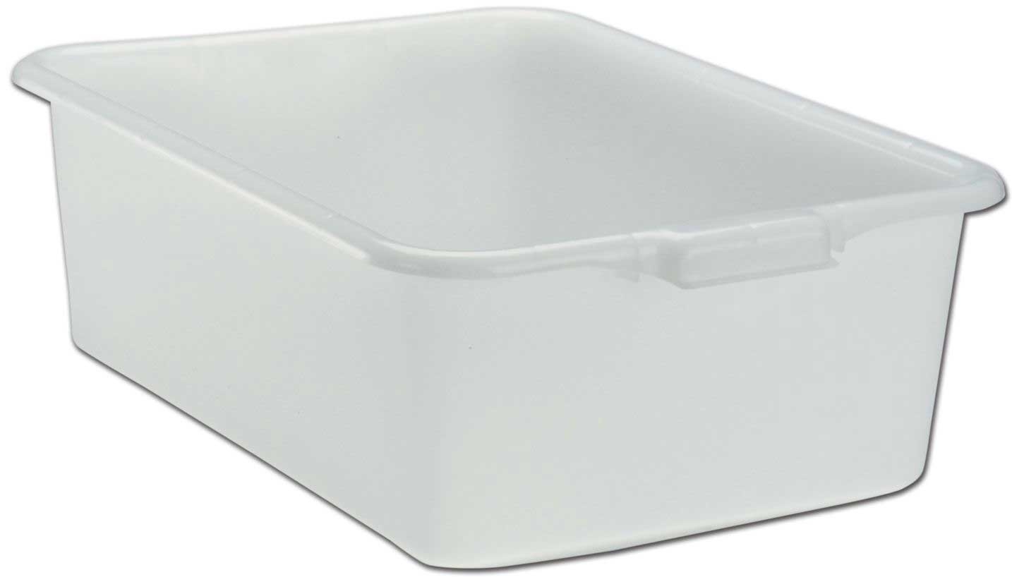 Vollrath Standard White Narrow Base Bus Box, 7 inch Deep