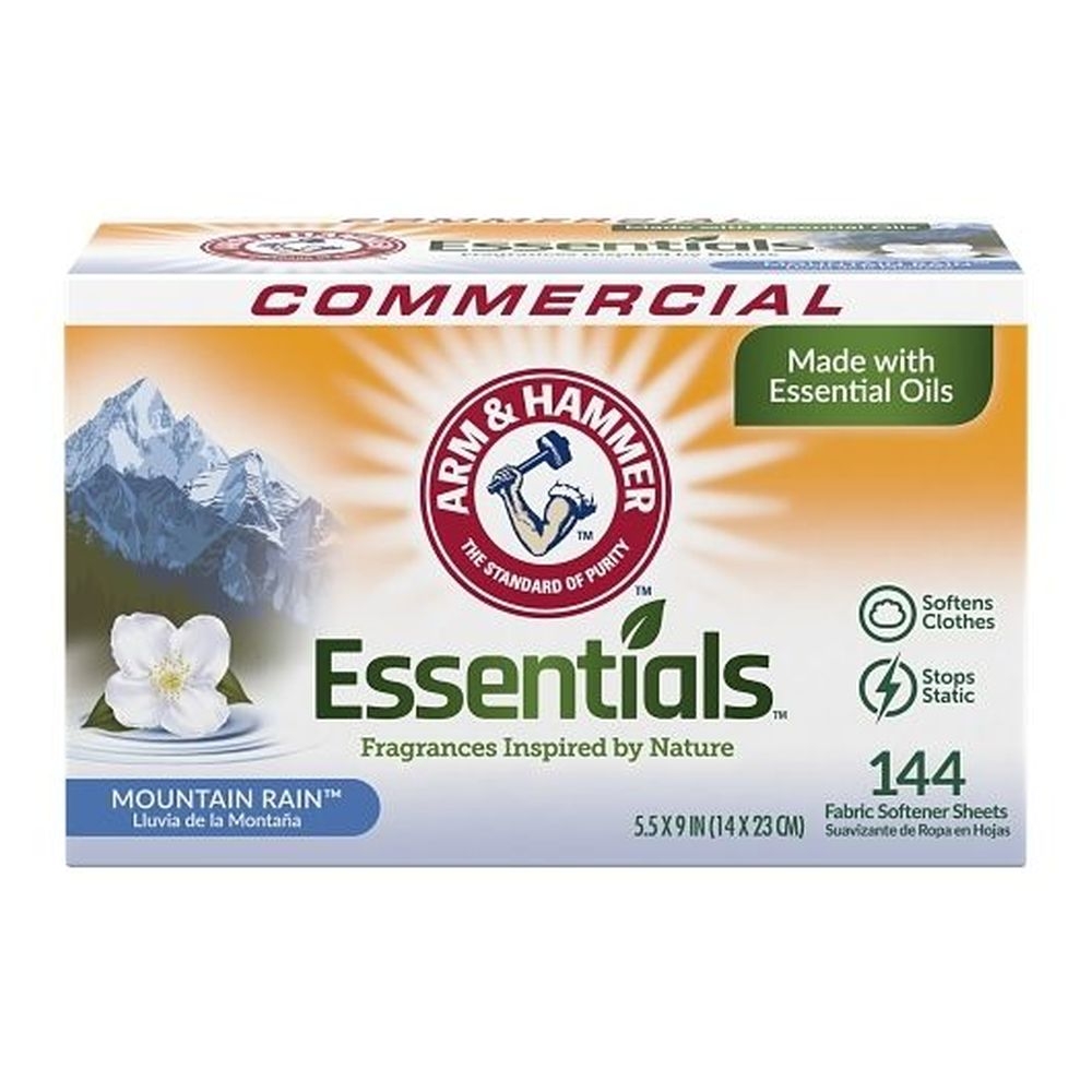 Arm and Hammer Mountain Rain Fabric Softener Sheets, 144 count -- 6 per case