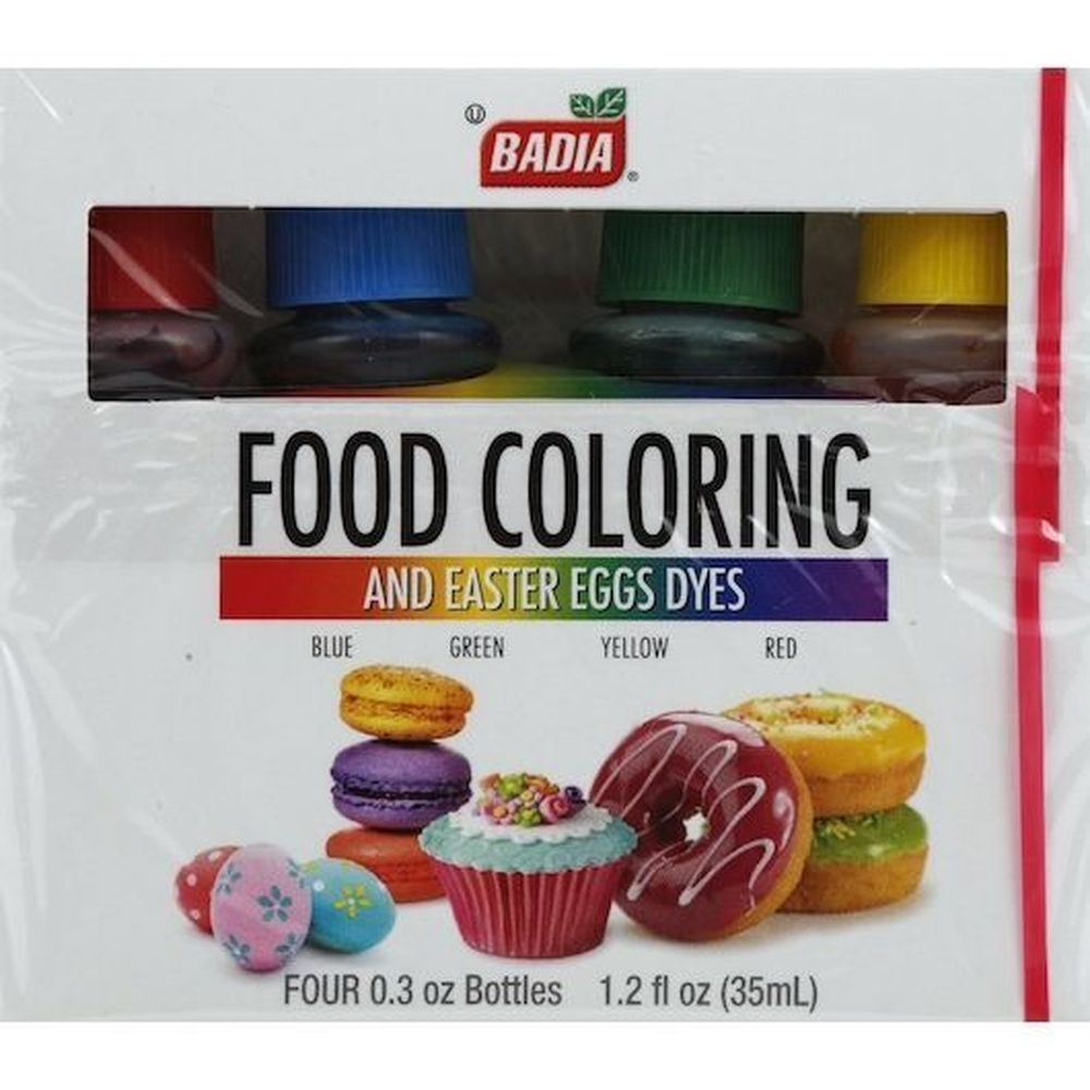 Badia Food Coloring and Easter Eggs Dyes, 1.2 Ounce -- 12 per case