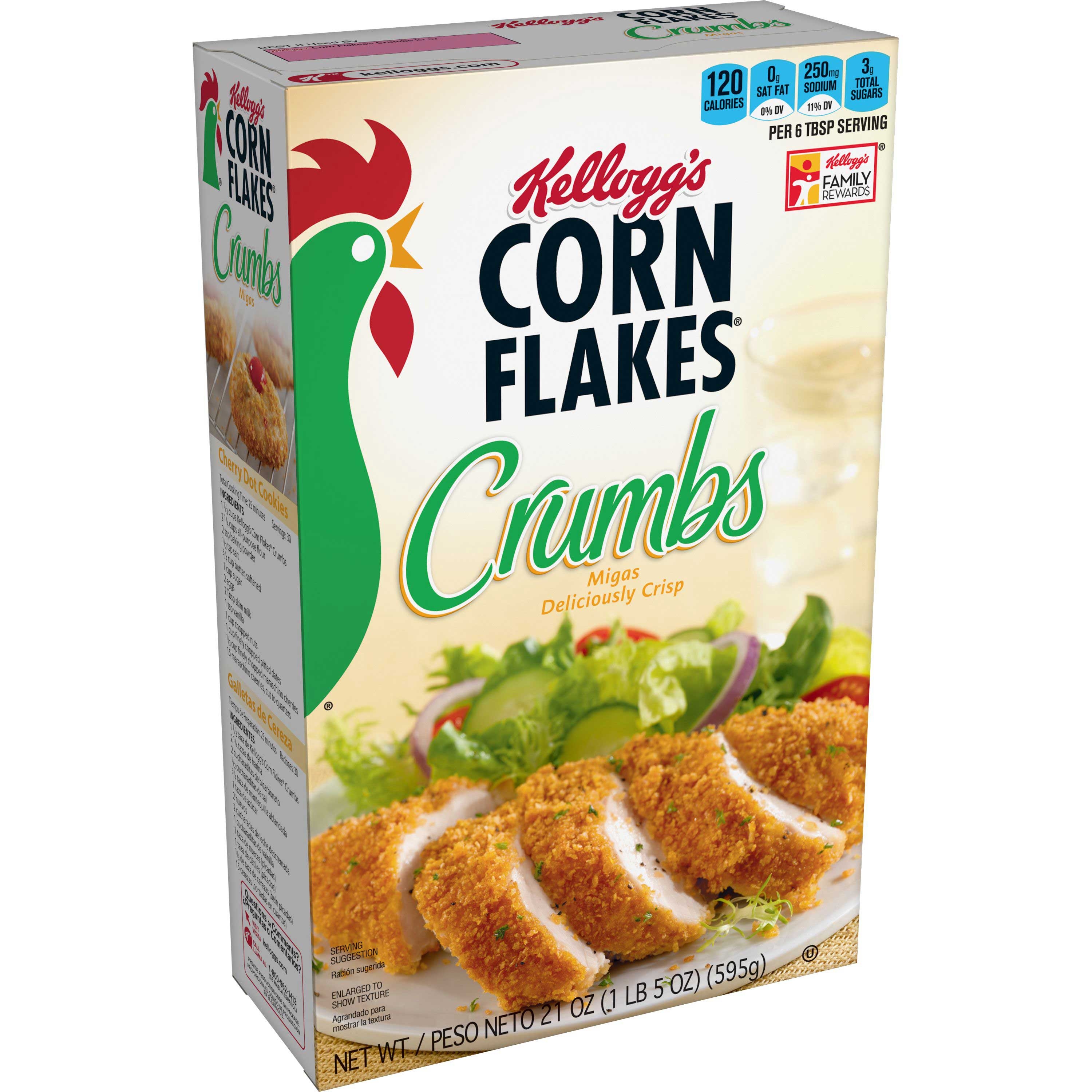 Kelloggs Corn Flakes Crumbs, 21 Ounce
