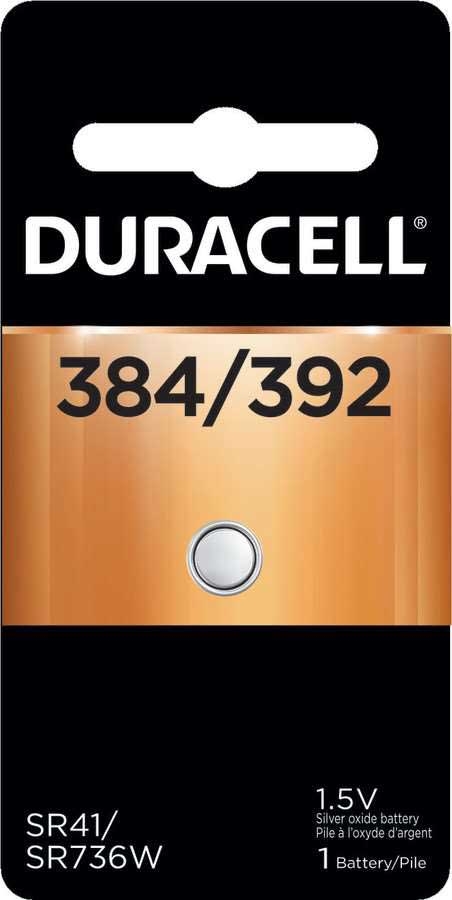 Duracell Type 384/392 Watch/Calculator Battery -- 36 per case