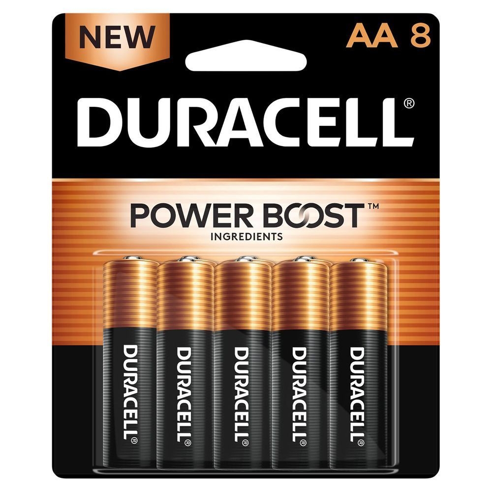 Duracell Power Boost 1.5 Volt Coppertop AA Alkaline Battery, 8 count -- 8 per case