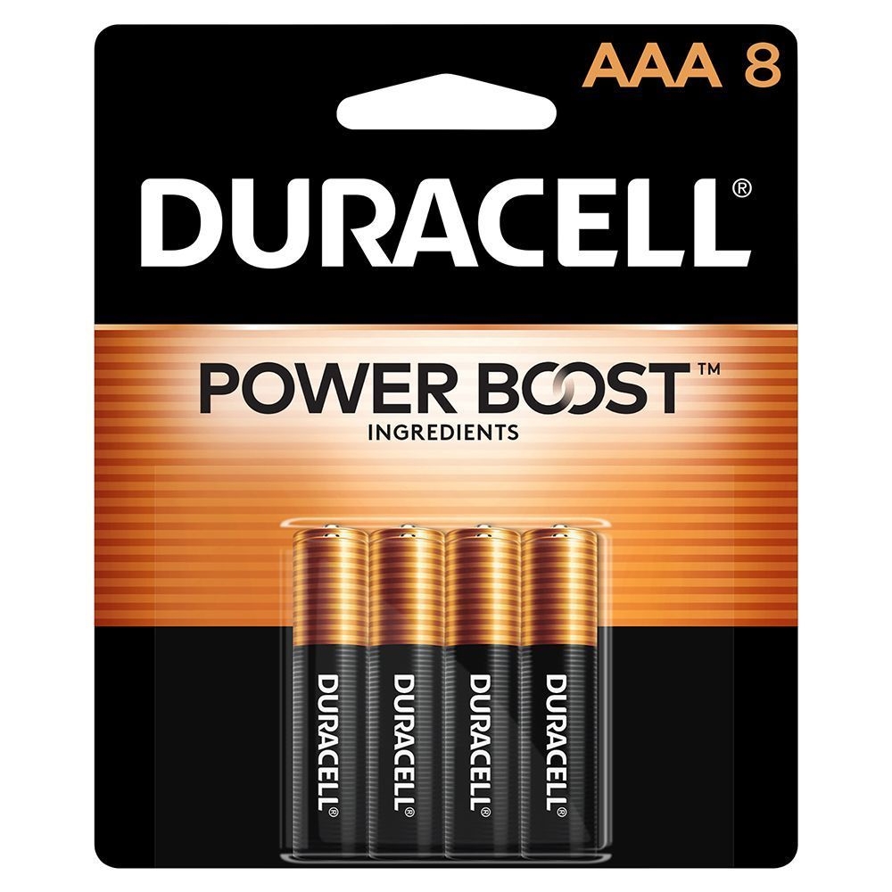 Duracell Power Boost 1.5 Volt Coppertop AAA Alkaline Battery, 8 count -- 10 per case