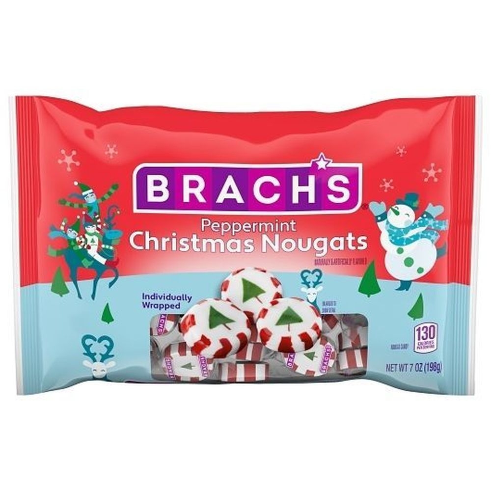 Brachs Peppermint Christmas Nougats, 7 Ounce -- 12 per case
