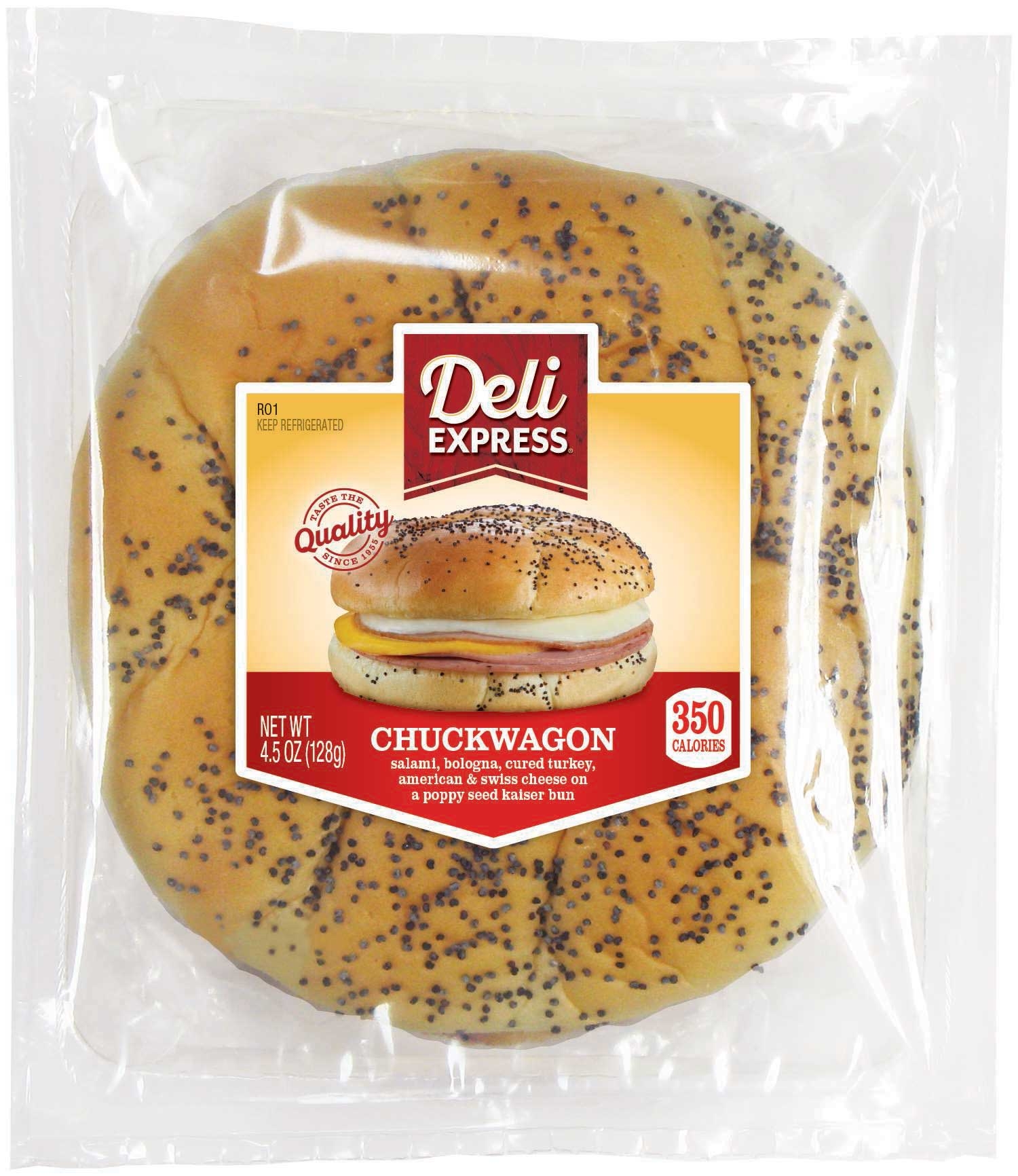 Deli Express Chuckwagon Sandwich, 4.5 Ounce -- 10 per case.