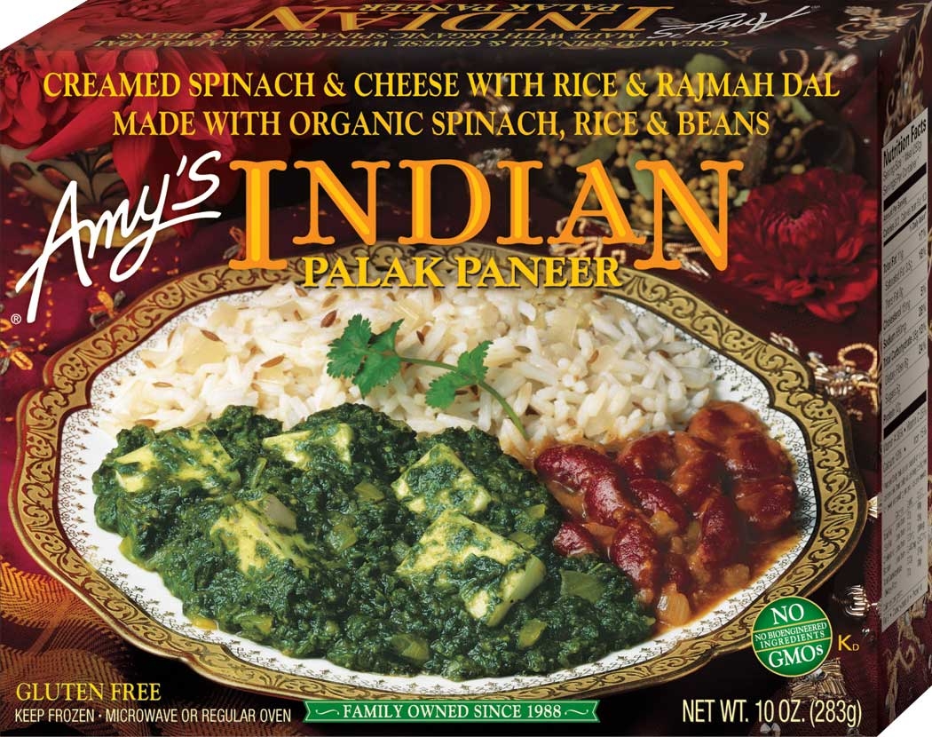 Amys Organic Indian Palak Paneer Whole Meal, 10 Ounce -- 12 per case