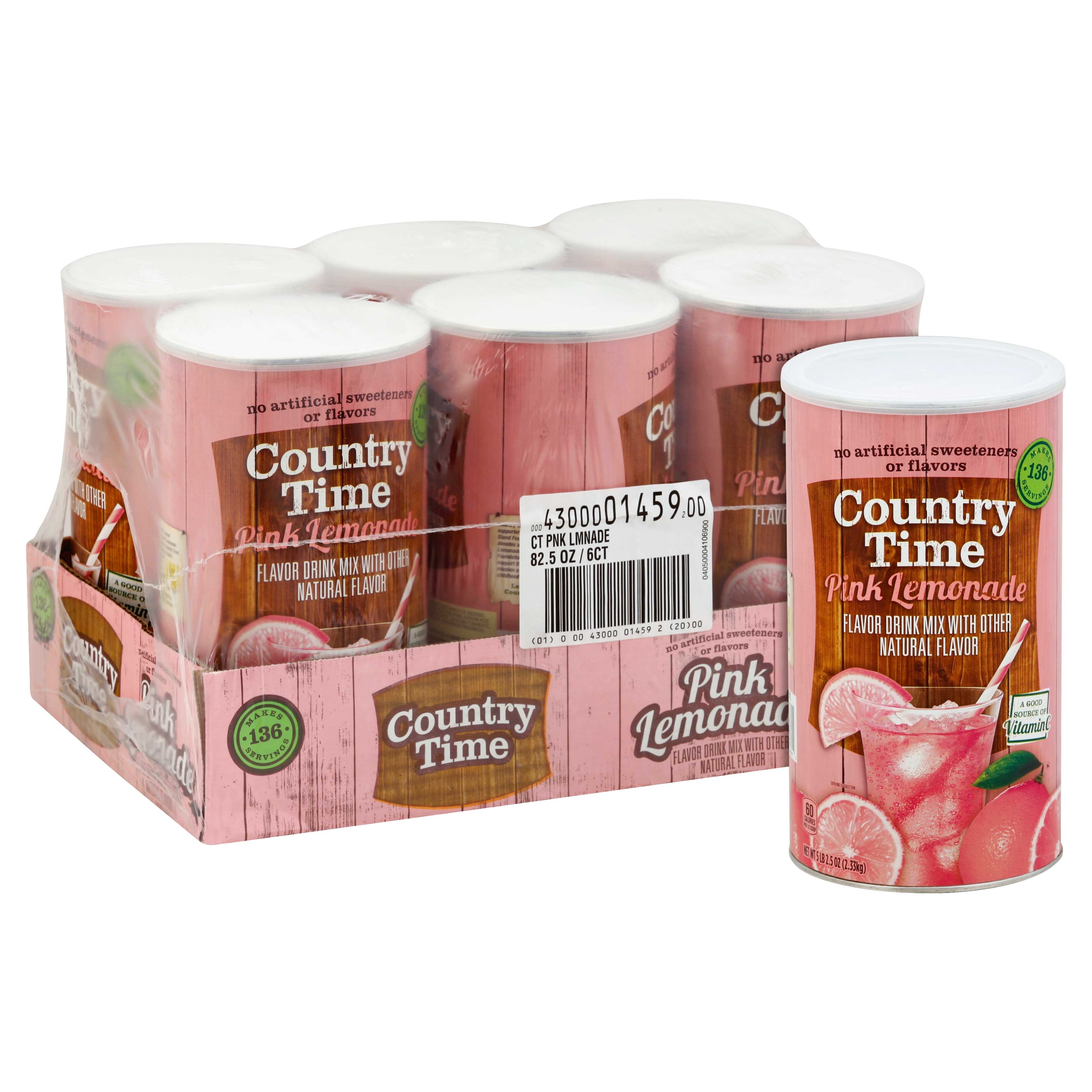 Country Time Pink Lemonade Drink Mix, 82.5 Ounce -- 6 per case