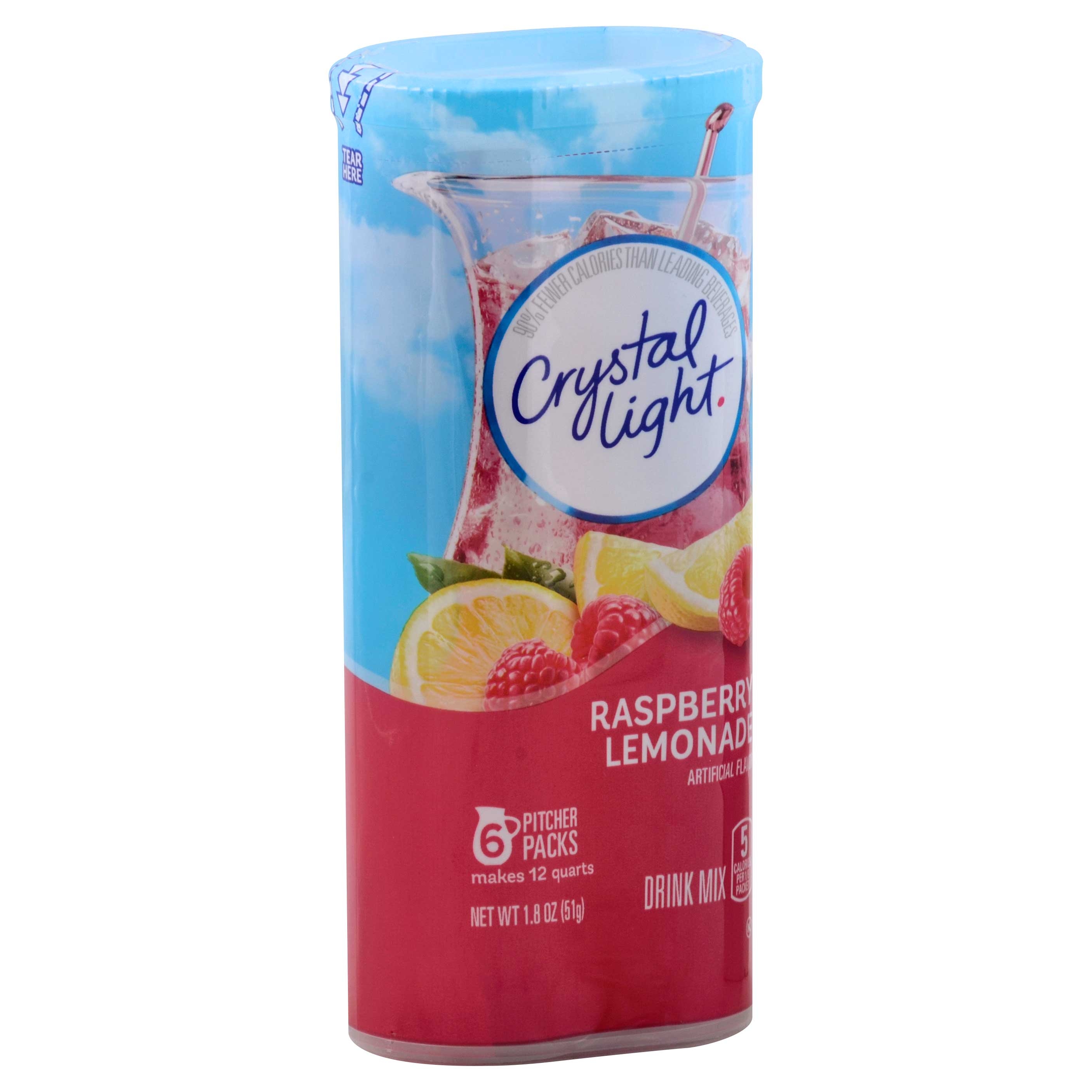 Crystal Light Raspberry Lemonade Drink Mix, 1.8 Ounce -- 12 per case.