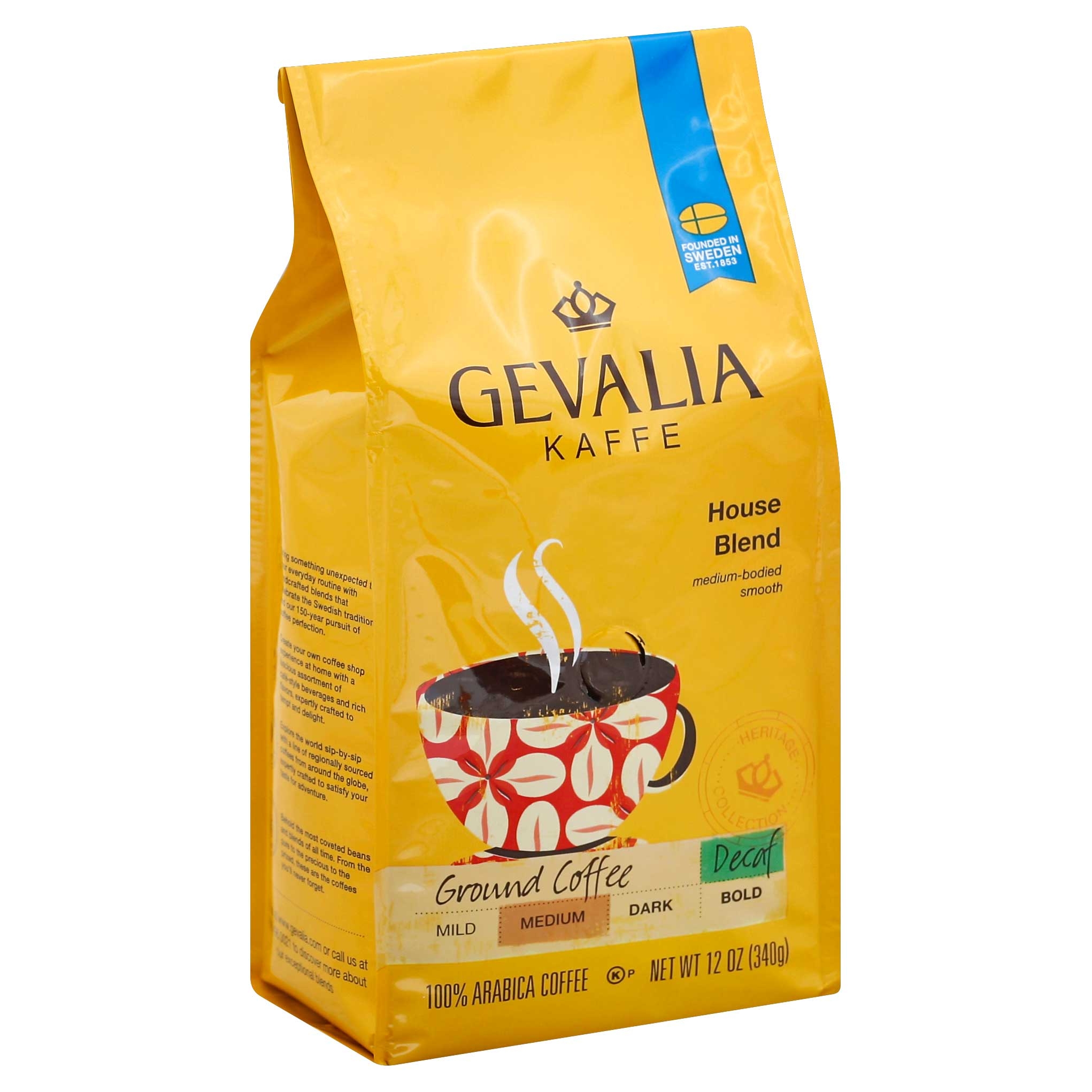 Gevalia Roast and Ground House Blend Coffee, 12 Ounce -- 6 per case.