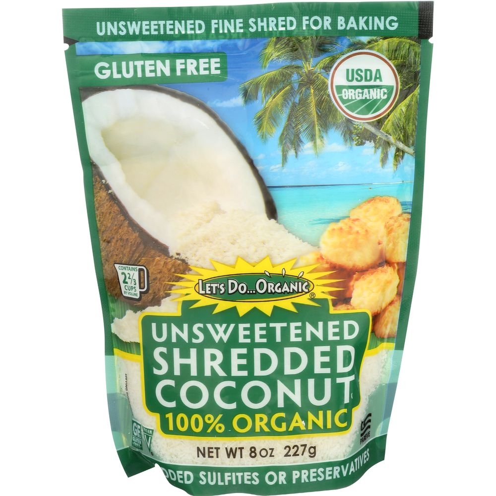Edward and Sons Organic Shredded Coconut, 8 Ounce -- 12 per case.