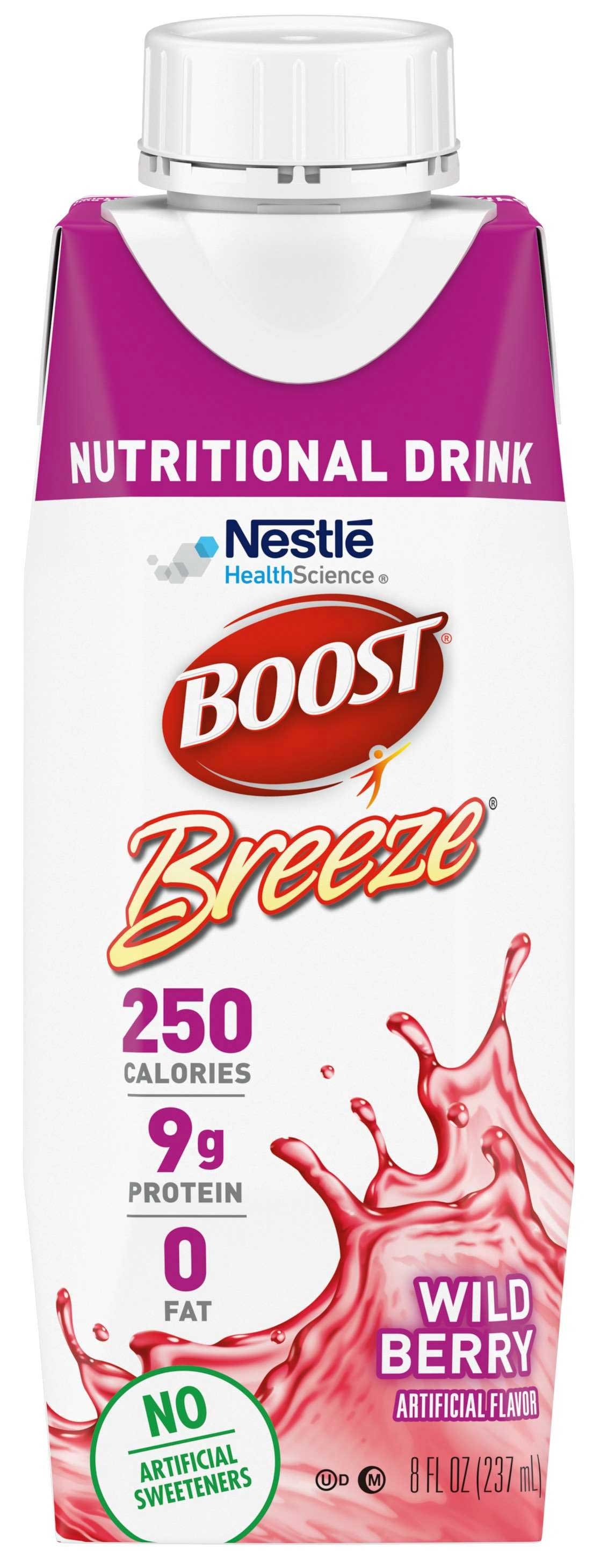 Nestle Boost Breeze Wildberry Nutrition Drink, 8.01 Fluid Ounce -- 24 per case
