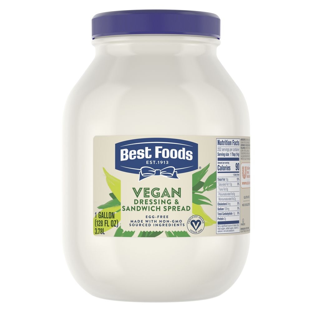 Single Best Foods Heavy Duty Vegan Mayonnaise Jar, 1 gallon