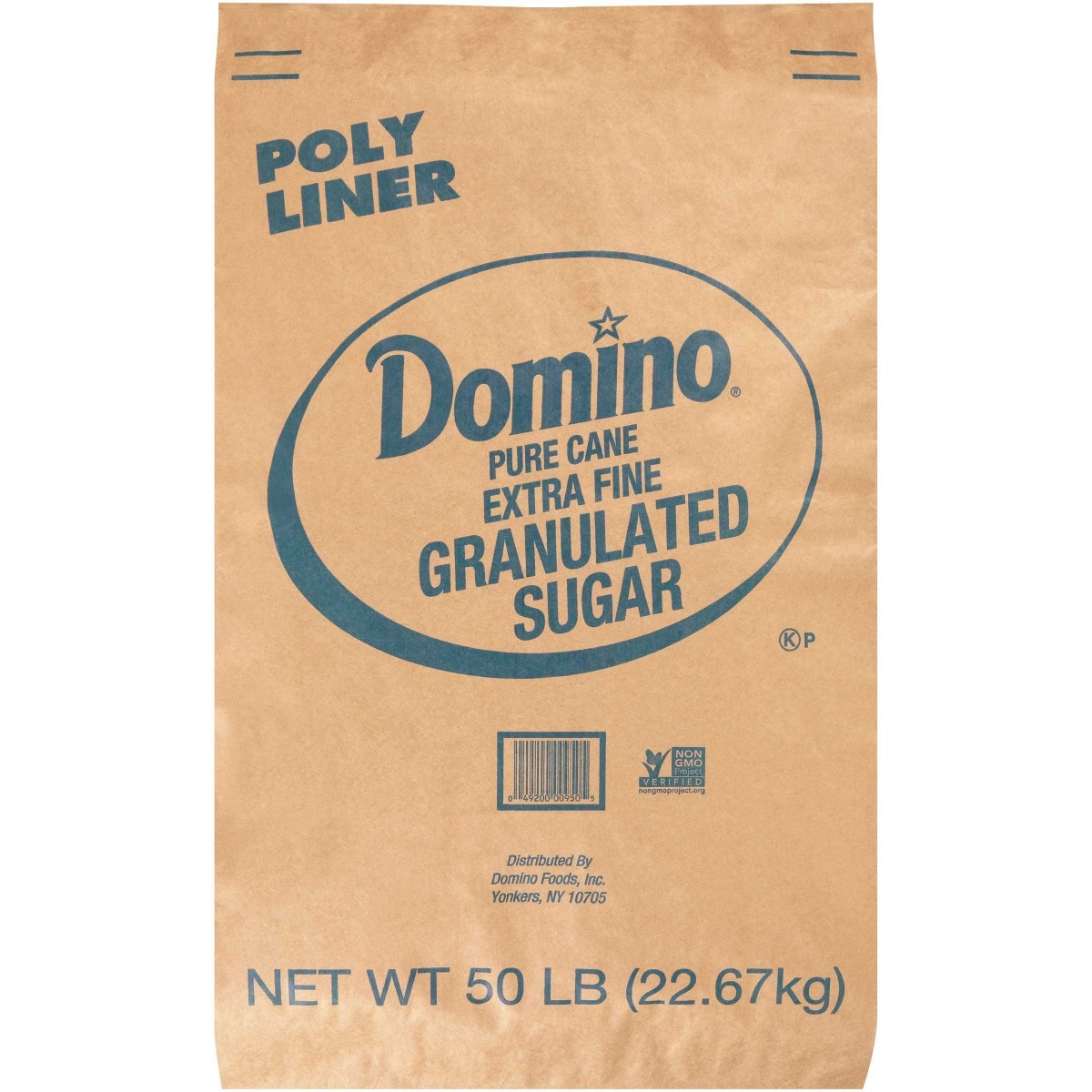 Domino Granulated Sugar, 50 Pound Bag.