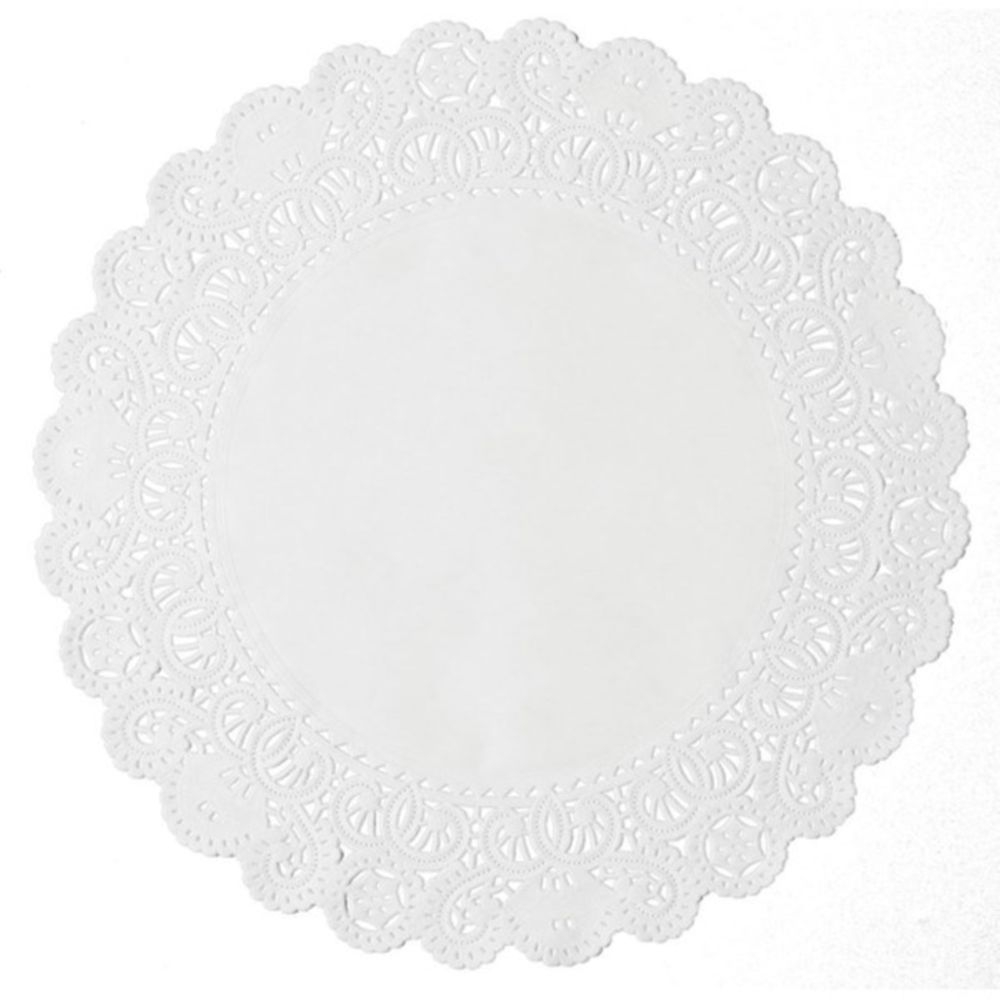 Lapaco Normandy Round White Paper Lace Doily , 6 inch -- 1000 per case