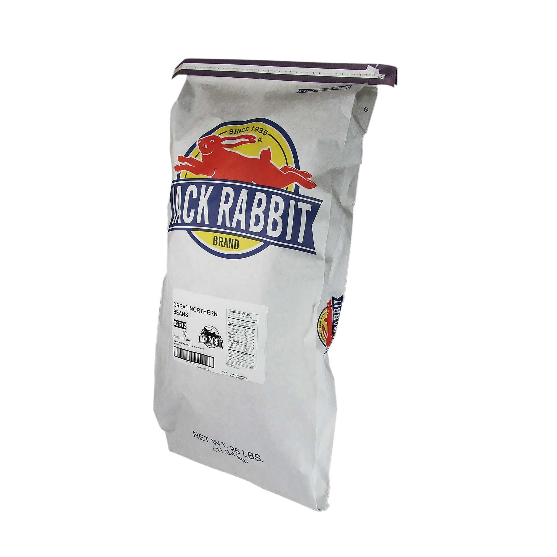 Jack Rabbit Great Northern Beans - 25 lb. package, 1 package per case