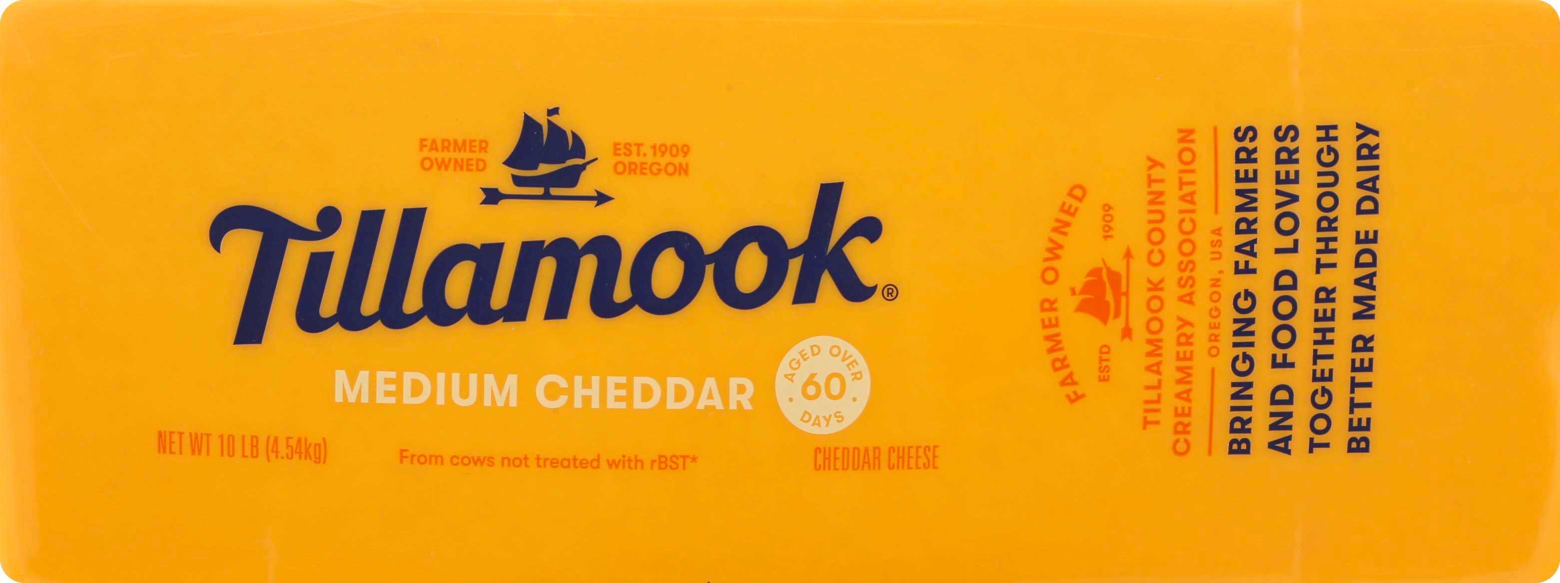 Tillamook Medium Cheddar Cheese Loaf, 10 Pound -- each.