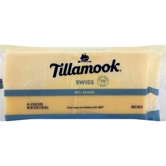 Tillamook Swiss Cheese Slices, 2 Pound -- 6 per case