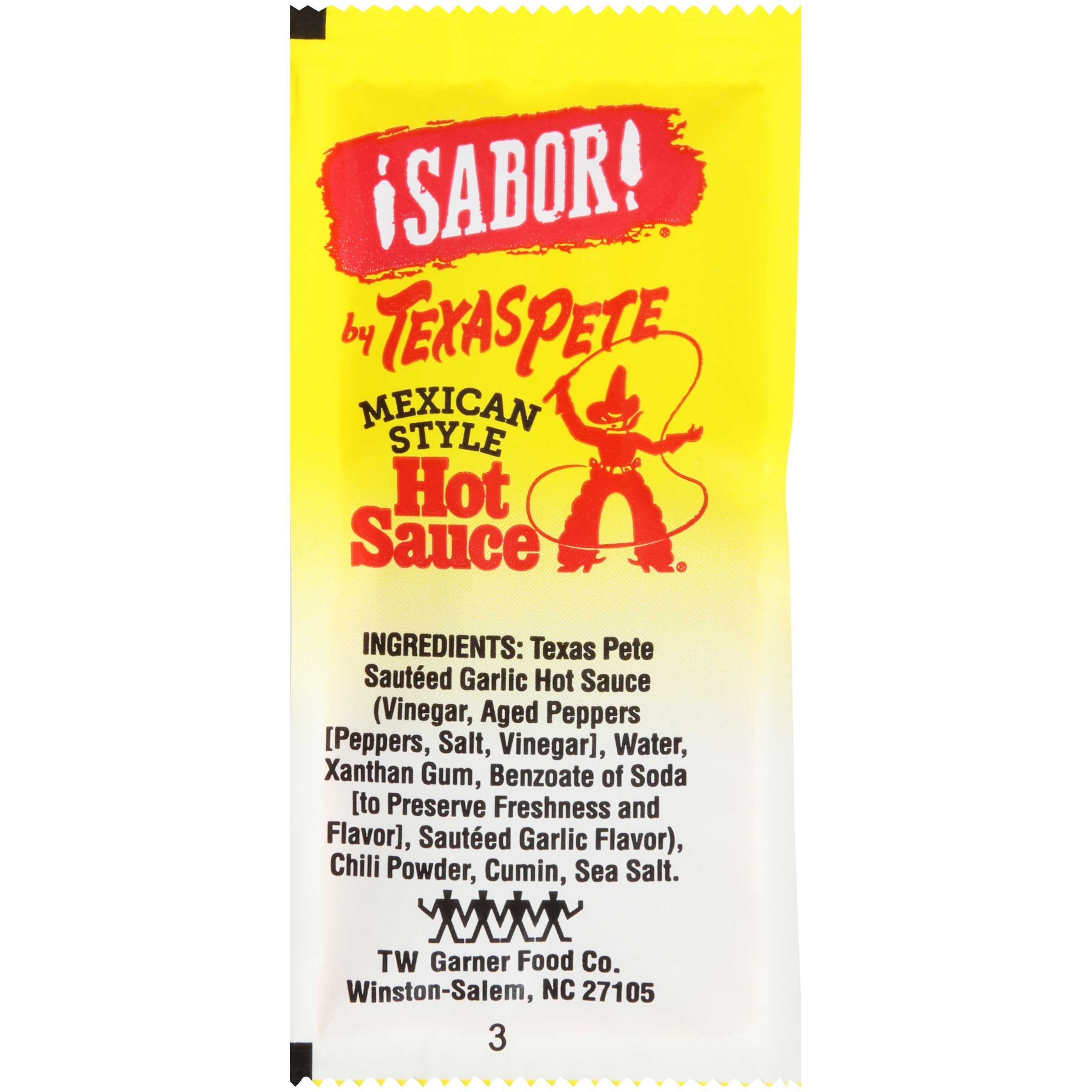 Sabor Texas Pete Mexican Style Hot Sauce, 7 Gram -- 200 per case.