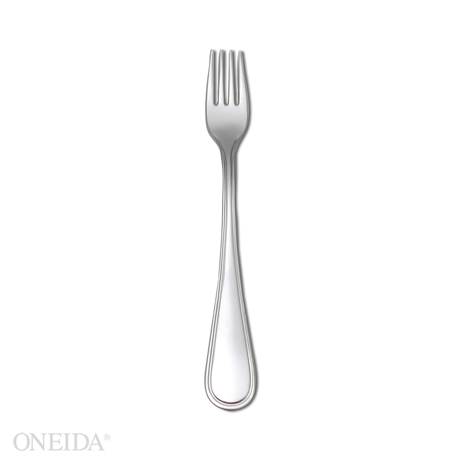 Oneida New Rim Silverplated Oyster Cocktail Fork -- 12 per case.