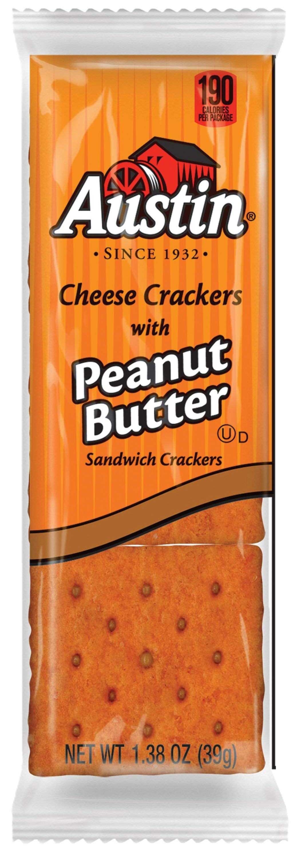 Austin Peanut Butter Cheese Sandwich Cracker, 1.38 Ounce -- 96 per case