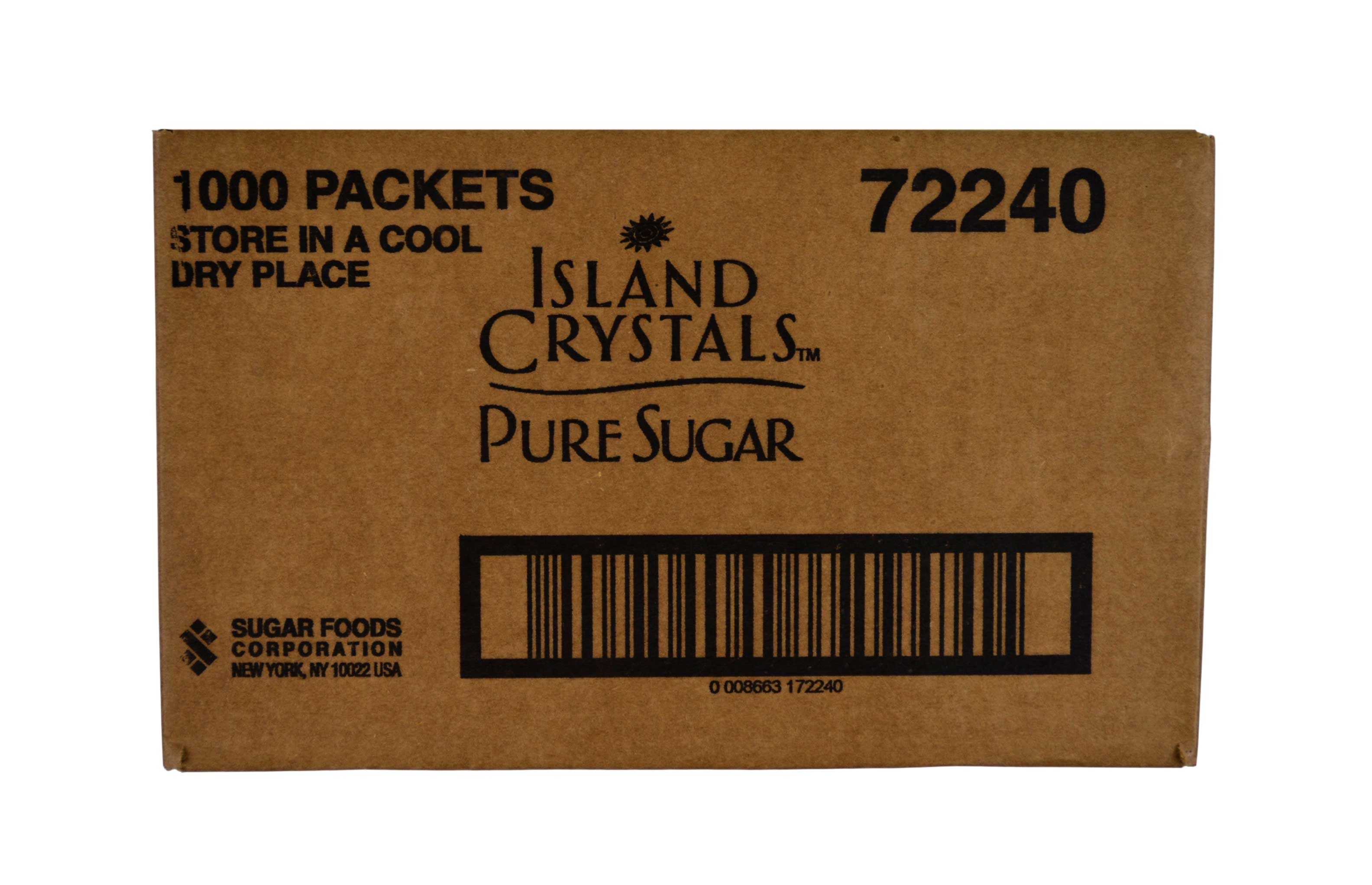 Sugar Foods Island Crystal Sugar Packet -- 1000 per case.