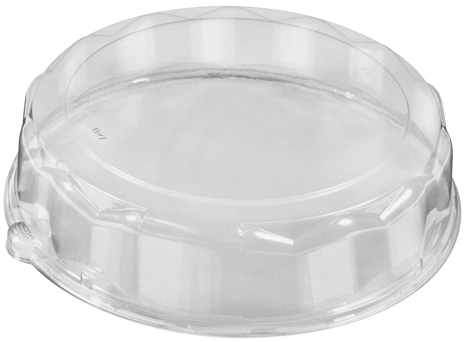 PartiPak Round PETE Special Occasion Wide Panel Flute Dome Lid Only, 16 inch -- 50 per case.