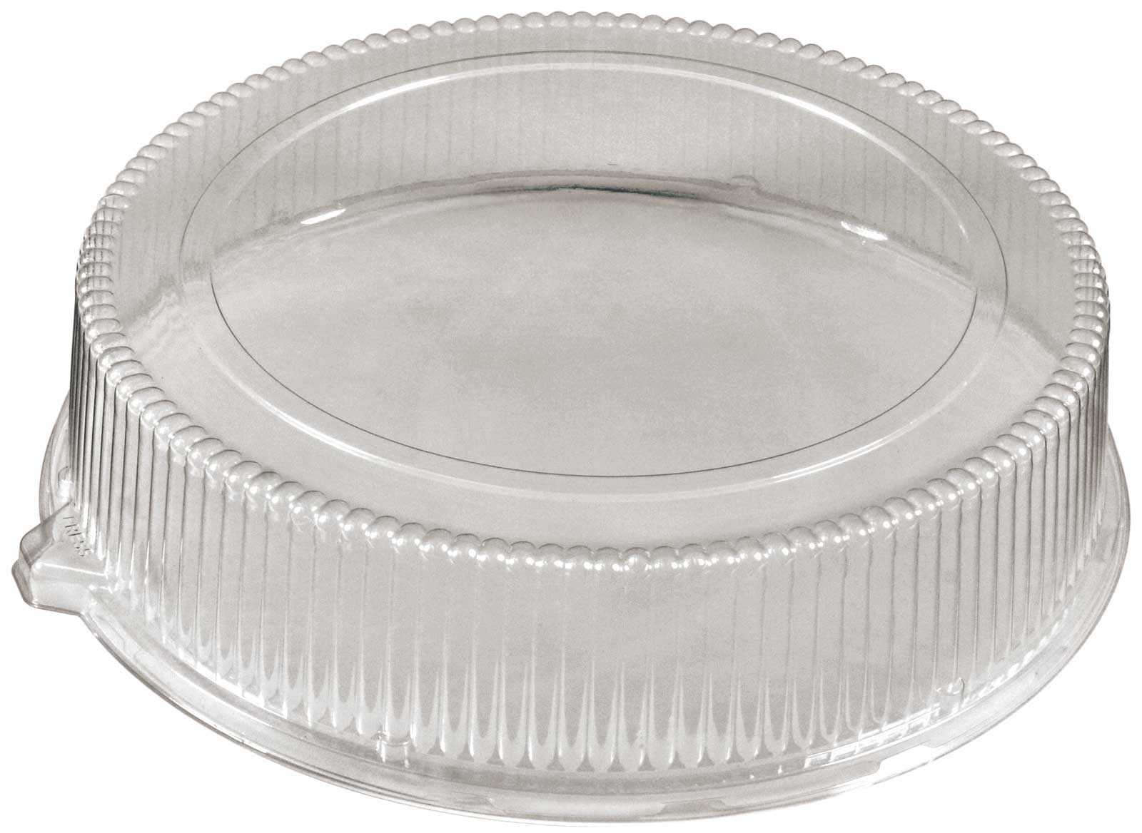 PartiPak PETE Round Everyday Fluted Dome Lid Only, 16 inch -- 50 per case.