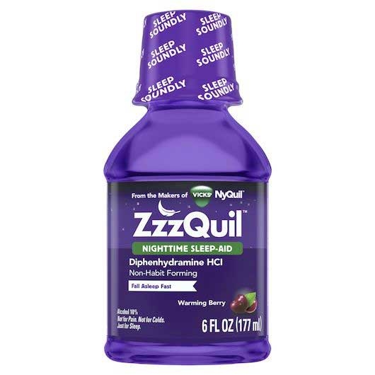Vicks ZzzQuil Warming Berry Night Time Sleep Aid Liquid, 6 Ounce -- 12 per case