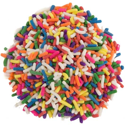 TR Toppers Rainbow Sprinkles, 10 Pound Box.