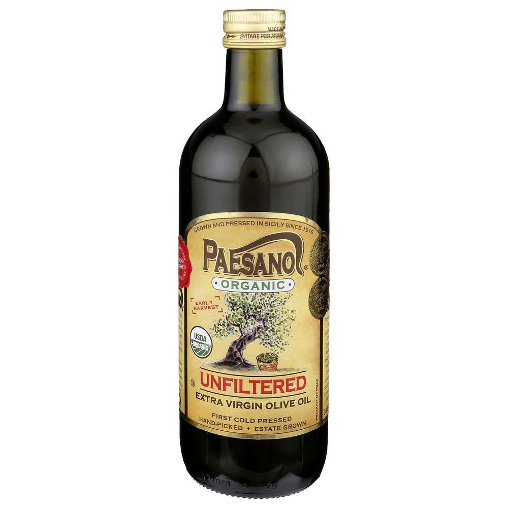 Paesano Organic Unfiltered Extra Virgin Olive Oil, 33.8 Fluid Ounce -- 6 per case