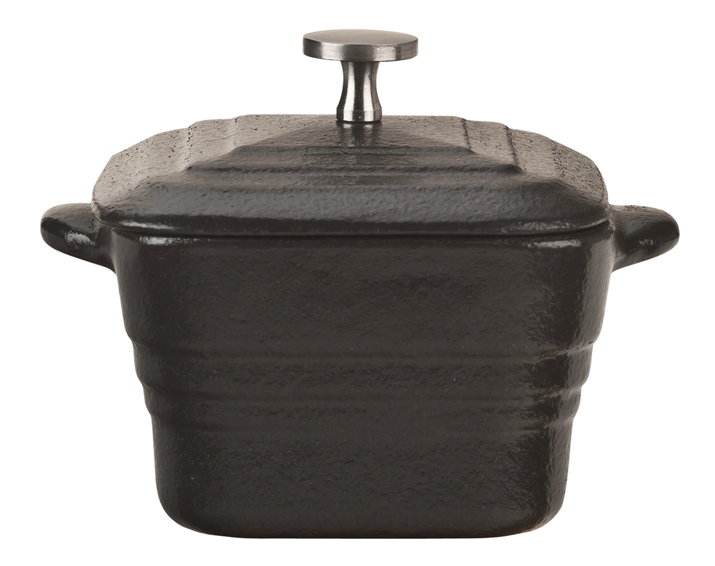 World Tableware Cast Iron Square Mini Dutch Oven with Lid, 7.5 Ounce -- 12 per case.