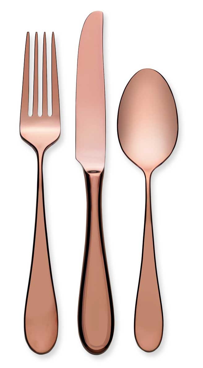 World Tableware Santa Cruz Copper Dinner Fork, 8 1/8 inch -- 12 per case.