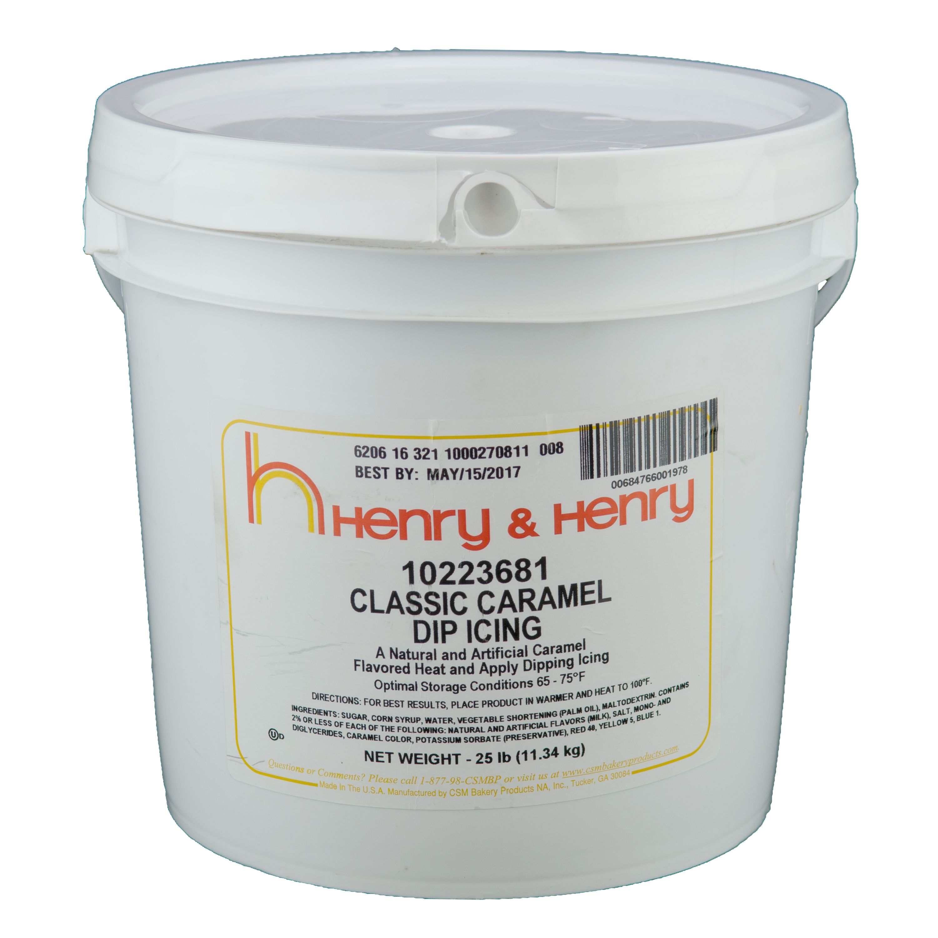Henry and Henry Classic Caramel Dipping Icing, 25 pound