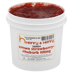 Henry and Henry Crown Strawberry Rhubarb Filling, 20 Pound.