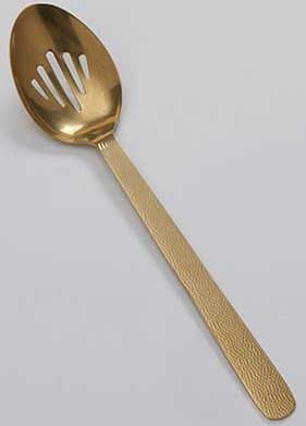 American Metalcraft Vintage Gold Hammered Slotted Spoon, 13 1/4 inch Length