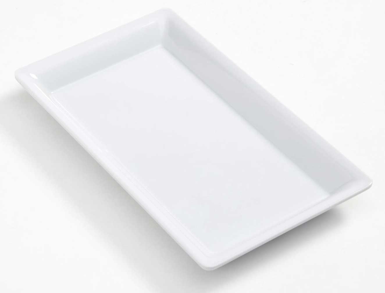 American Metalcraft White Melamine Rectangular Platter, 12 inch Length