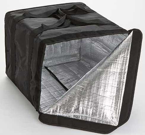 American Metalcraft Black Deluxe Pizza Delivery Bag, 19-1/2 inch Length x 19-1/2 inch Width x 14-1/2 inch Height