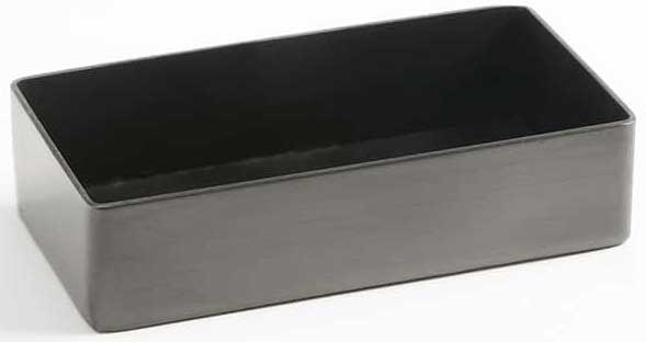 American Metalcraft Stainless Steel Black Tray, 4-1/4 inch Length x 2-1/4 inch Width x 1 inch Height