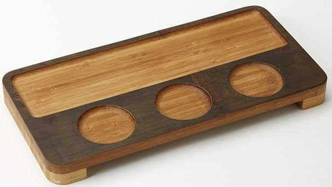 American Metalcraft Carbonized Bamboo Paring Flight Board -- 8 per case