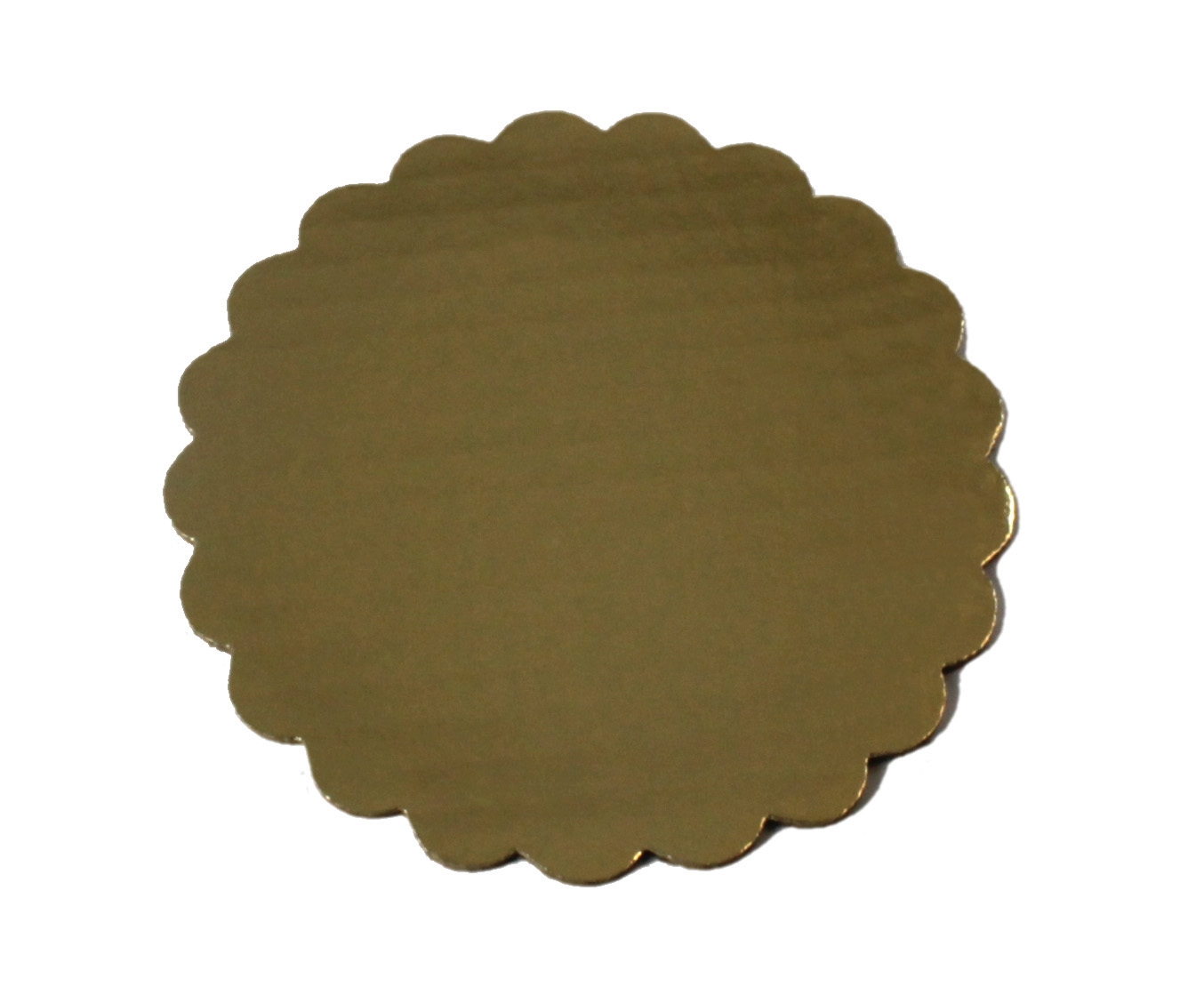 Boxit Gold Scalloped Cake Circle, 6 inch -- 100 per case.