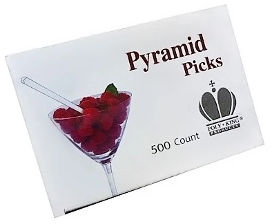 Goldmax Ebony Pyramid Picks, 4.75 inch - 500 count per pack -- 5 packs per case
