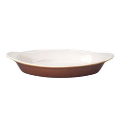 Vertex China Vista Collection Undecorated American White Welsh Oval Caramel Rarebit, 8 3/8 x 4 inch -- 36 per case.