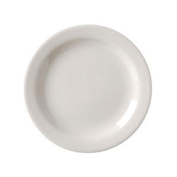 Vertex China Vista Collection Undecorated American White Narrow Rim Plate, 7 1/4 inch -- 36 per case.