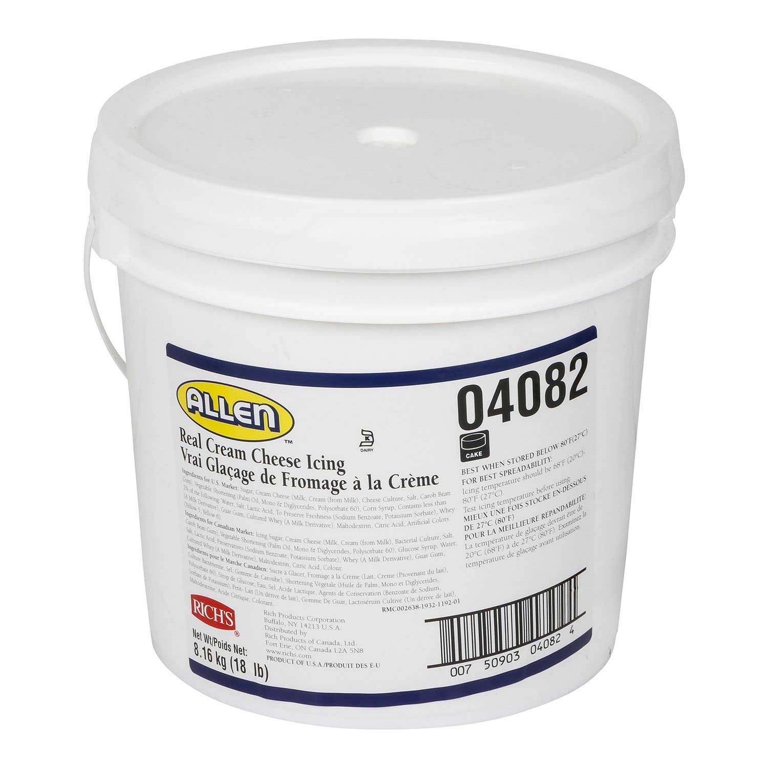 Rich JW Allen Real Cream Cheese Icing, 18 Pound.