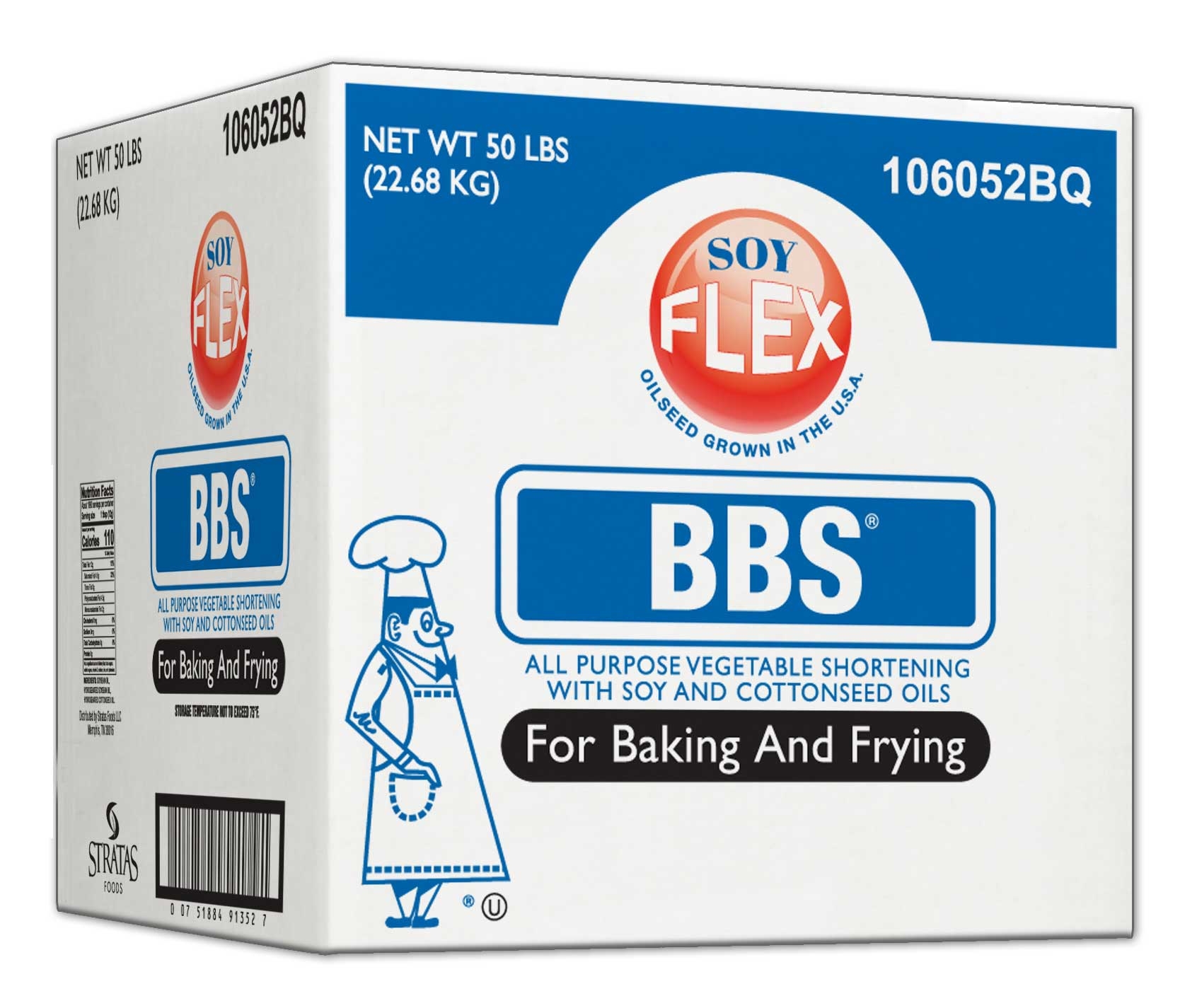Bbs Soy Flex All Purpose Shortening, 50 Pound.